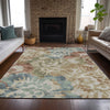 Piper Looms Chantille Floral ACN2028 Paprika Machine Washable Area Rug Lifestyle Image Feature