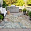 Piper Looms Chantille Floral ACN2028 Paprika Machine Washable Area Rug Outdoor Lifestyle Image Feature