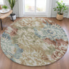Piper Looms Chantille Floral ACN2028 Paprika Machine Washable Area Rug Round Lifestyle Image Feature