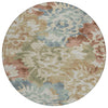 Piper Looms Chantille Floral ACN2028 Paprika Machine Washable Area Rug Round Main Image