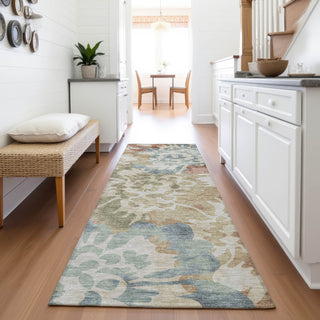 Piper Looms Chantille Floral ACN2028 Paprika Machine Washable Area Rug Runner Lifestyle Image Feature