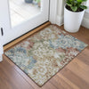 Piper Looms Chantille Floral ACN2028 Paprika Machine Washable Area Rug Scatter Lifestyle Image Feature