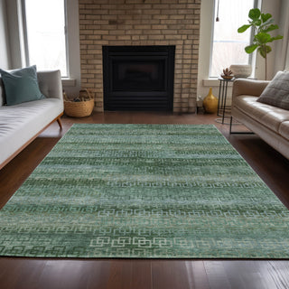 Piper Looms Chantille Stripes ACN2029 Aloe Machine Washable Area Rug Lifestyle Image Feature