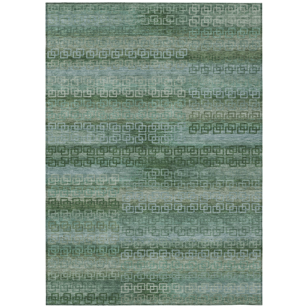 Piper Looms Chantille Stripes ACN2029 Aloe Machine Washable Area Rug main image