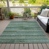Piper Looms Chantille Stripes ACN2029 Aloe Machine Washable Area Rug Outdoor Lifestyle Image Feature