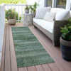 Piper Looms Chantille Stripes ACN2029 Aloe Machine Washable Area Rug Runner Outdoor Lifestyle Image Feature