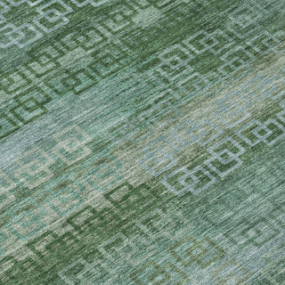 Piper Looms Chantille Stripes ACN2029 Aloe Machine Washable Area Rug Swatch Image