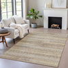 Piper Looms Chantille Stripes ACN2029 Beige Machine Washable Area Rug Lifestyle Image Feature