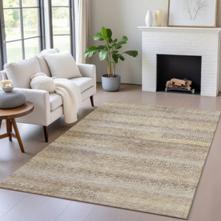 Piper Looms Chantille Stripes ACN2029 Beige Machine Washable Area Rug Lifestyle Image Feature