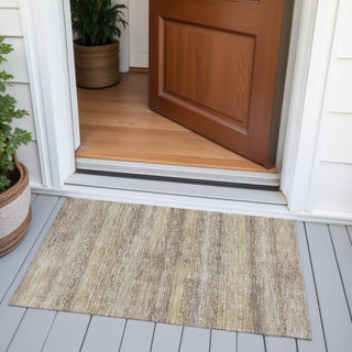 Piper Looms Chantille Stripes ACN2029 Beige Machine Washable Area Rug Scatter Outdoor Lifestyle Image Feature