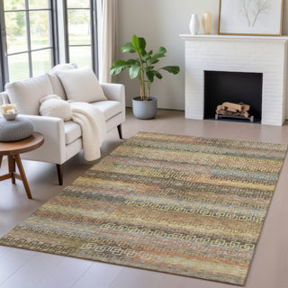Piper Looms Chantille Stripes ACN2029 Brown Machine Washable Area Rug Lifestyle Image Feature