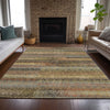 Piper Looms Chantille Stripes ACN2029 Brown Machine Washable Area Rug Lifestyle Image Feature