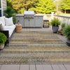Piper Looms Chantille Stripes ACN2029 Brown Machine Washable Area Rug Outdoor Lifestyle Image Feature