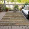 Piper Looms Chantille Stripes ACN2029 Brown Machine Washable Area Rug Outdoor Lifestyle Image Feature