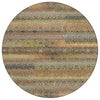 Piper Looms Chantille Stripes ACN2029 Brown Machine Washable Area Rug Round Main Image