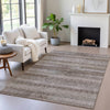 Piper Looms Chantille Stripes ACN2029 Chocolate Machine Washable Area Rug Lifestyle Image Feature