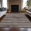 Piper Looms Chantille Stripes ACN2029 Chocolate Machine Washable Area Rug Lifestyle Image Feature