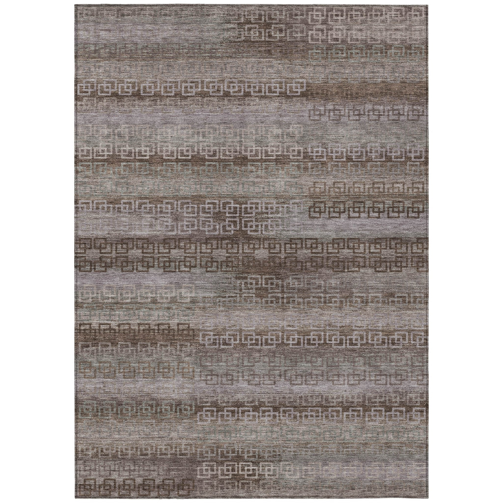 Piper Looms Chantille Stripes ACN2029 Chocolate Machine Washable Area Rug main image