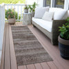 Piper Looms Chantille Stripes ACN2029 Chocolate Machine Washable Area Rug Runner Outdoor Lifestyle Image Feature