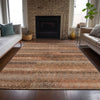 Piper Looms Chantille Stripes ACN2029 Copper Machine Washable Area Rug Lifestyle Image Feature