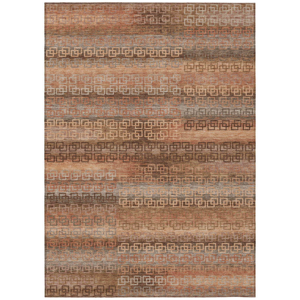 Piper Looms Chantille Stripes ACN2029 Copper Machine Washable Area Rug main image