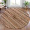 Piper Looms Chantille Stripes ACN2029 Copper Machine Washable Area Rug Round Lifestyle Image Feature