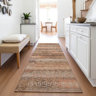 Piper Looms Chantille Stripes ACN2029 Copper Machine Washable Area Rug Runner Lifestyle Image Feature