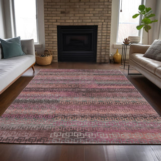 Piper Looms Chantille Stripes ACN2029 Pink Machine Washable Area Rug Lifestyle Image Feature