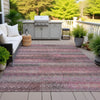 Piper Looms Chantille Stripes ACN2029 Pink Machine Washable Area Rug Outdoor Lifestyle Image Feature