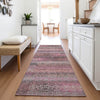 Piper Looms Chantille Stripes ACN2029 Pink Machine Washable Area Rug Runner Lifestyle Image Feature