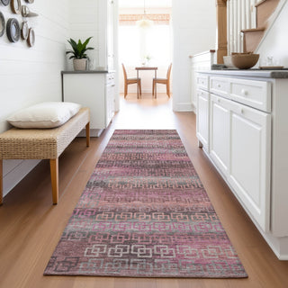 Piper Looms Chantille Stripes ACN2029 Pink Machine Washable Area Rug Runner Lifestyle Image Feature