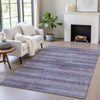 Piper Looms Chantille Stripes ACN2029 Plum Machine Washable Area Rug Lifestyle Image Feature