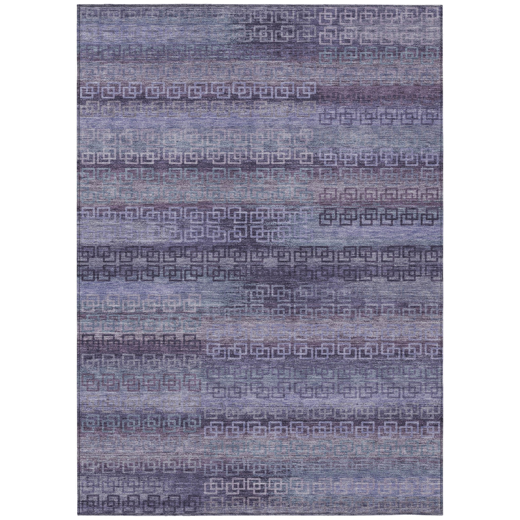 Piper Looms Chantille Stripes ACN2029 Plum Machine Washable Area Rug main image
