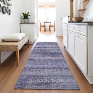 Piper Looms Chantille Stripes ACN2029 Plum Machine Washable Area Rug Runner Lifestyle Image Feature