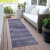 Piper Looms Chantille Stripes ACN2029 Plum Machine Washable Area Rug Runner Outdoor Lifestyle Image Feature