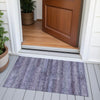 Piper Looms Chantille Stripes ACN2029 Plum Machine Washable Area Rug Scatter Outdoor Lifestyle Image Feature