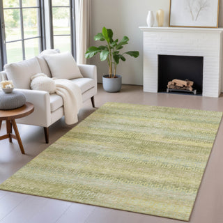 Piper Looms Chantille Stripes ACN2029 Sage Machine Washable Area Rug Lifestyle Image Feature