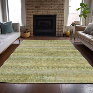 Piper Looms Chantille Stripes ACN2029 Sage Machine Washable Area Rug Lifestyle Image Feature