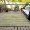 Piper Looms Chantille Stripes ACN2029 Sage Machine Washable Area Rug Outdoor Lifestyle Image Feature