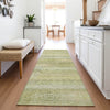 Piper Looms Chantille Stripes ACN2029 Sage Machine Washable Area Rug Runner Lifestyle Image Feature