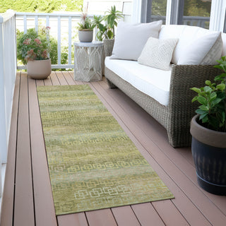 Piper Looms Chantille Stripes ACN2029 Sage Machine Washable Area Rug Runner Outdoor Lifestyle Image Feature