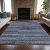 Piper Looms Chantille Stripes ACN2029 Taupe Machine Washable Area Rug Lifestyle Image Feature