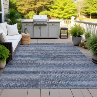 Piper Looms Chantille Stripes ACN2029 Taupe Machine Washable Area Rug Outdoor Lifestyle Image Feature