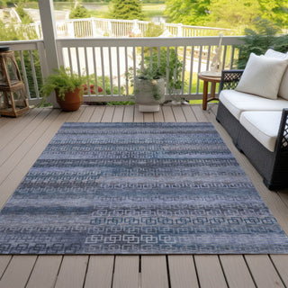 Piper Looms Chantille Stripes ACN2029 Taupe Machine Washable Area Rug Outdoor Lifestyle Image Feature