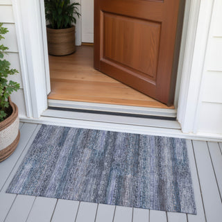 Piper Looms Chantille Stripes ACN2029 Taupe Machine Washable Area Rug Scatter Outdoor Lifestyle Image Feature