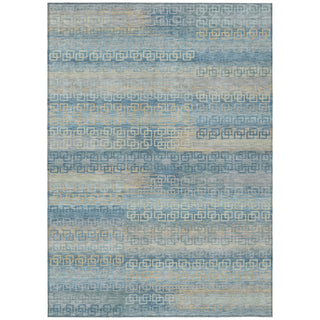 Piper Looms Chantille Stripes ACN2029 Teal Machine Washable Area Rug main image