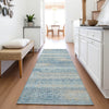 Piper Looms Chantille Stripes ACN2029 Teal Machine Washable Area Rug Runner Lifestyle Image Feature