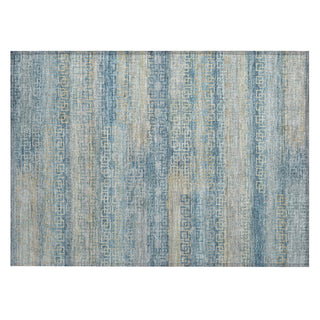 Piper Looms Chantille Stripes ACN2029 Teal Machine Washable Area Rug Scatter Main Image