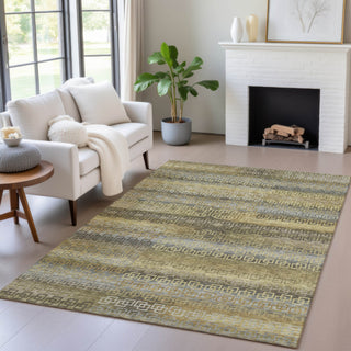 Piper Looms Chantille Stripes ACN2029 Wheat Machine Washable Area Rug Lifestyle Image Feature