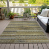 Piper Looms Chantille Stripes ACN2029 Wheat Machine Washable Area Rug Outdoor Lifestyle Image Feature